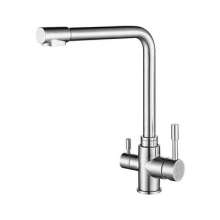 SUS304 stainless steel kitchen faucet faucet two faucets hot and cold stainless steel brushed faucet two water faucet 10221