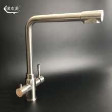 SUS304 stainless steel kitchen faucet faucet two faucets hot and cold stainless steel brushed faucet two water faucet 10221
