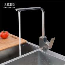 SUS304 stainless steel faucet kitchen faucet square rotatable faucet single and double basin universal basin faucet drawing faucet 010