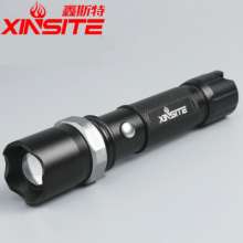 Outdoor lighting mini self-defense zoom flashlight led glare long-range rechargeable flashlight W300