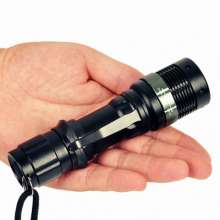 LED tactical hang buckle flashlight glare flashlight aluminum flashlight zoom long-range rechargeable flashlight 2800