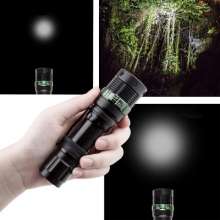 LED tactical hang buckle flashlight glare flashlight aluminum flashlight zoom long-range rechargeable flashlight 2800