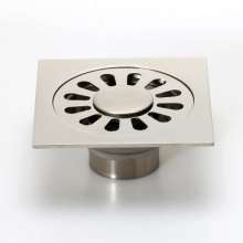 Stainless steel floor drain bathroom balcony washing machine large displacement floor drain anti-blocking floor drain thickening self-sealing deodorant floor drain