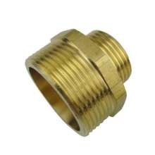Full copper double outer wire variable diameter to wire. Conversion joint. Direct. Docking. 1.5 inch outer wire to 1 inch outer wire DN40DN25 inscribed. Hexagon