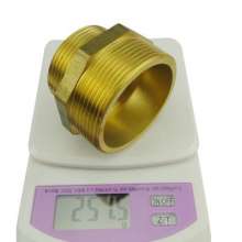 The copper-reducing copper is 1.5 inches in diameter. Double outer wire butt joints. Directly. Connector. Inline. Hexagon