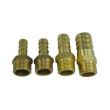 Zhongshuai copper joint 3/8" (3 points) copper outer wire pagoda Green head threaded air nozzle. Insert hose inner hole. Copper fittings.