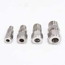 Factory direct stainless steel ferrule direct 304 outer wire terminal joint high pressure pipe joint non-standard custom