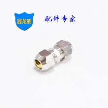 Factory direct card sets straight through brass nickel plated double card connector copper tube seamless tube terminal connector wholesale