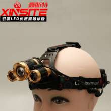 Aircraft head USB charging led strong head light T6 outdoor fishing long shot induction zoom headlights