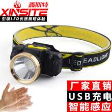 New USB Headlights Charging Waterproof Night Fishing Induction Strong Headlights Cap Clip Lights Long Shot Hunting LED Headlights