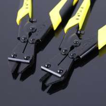 Boutique hardware department store two-color plastic handle bolt cutters. 8-inch flat mouth labor saving wire pliers. Mini bolt cutters. pliers