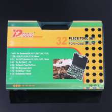 Luwei chrome vanadium steel 32-piece sleeve. Wrench set. Hardware tool combination. Metric long sleeve wrench auto repair tool