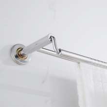 Thick stainless steel high and low towel rails. Bathroom double pole bathroom towel rack. Toilet accessories hotel supplies YF011