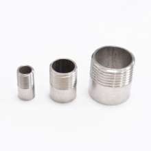 Stainless steel single head wire 201 welded pipe joint polished external thread thread thickened seamless pipe