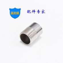 Stainless steel single head wire 201 welded pipe joint polished external thread thread thickened seamless pipe