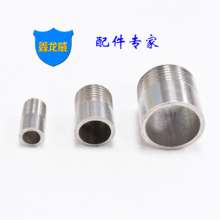 Stainless steel single head wire 201 welded pipe joint polished external thread thread thickened seamless pipe