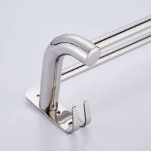 304 stainless steel single and double pole towel rack. A bathroom towel rack with hooks. Bathroom bathroom pendant. J hotel supplies YF013