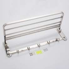 Folded 304 stainless steel towel rail. Stainless steel hotel 304 towel rack. Stainless steel bathroom pendant. Hotel Supplies  . Hotel supplies YF020