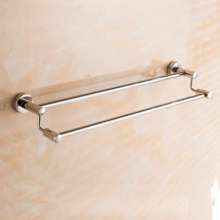 304 stainless steel high and low towel rails. Bathroom bathroom Towel rack Double pole bathroom hardware pendant. Hotel supplies YF026