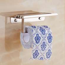 Stainless steel bathroom mobile phone holder paper towel holder. Bathroom tissue box. Toilet roll holder. You can put your mobile phone to paper. Tissue box YF034