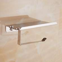 Stainless steel bathroom mobile phone holder paper towel holder. Bathroom tissue box. Toilet roll holder. You can put your mobile phone to paper. Tissue box YF034