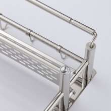 Towel rack Stainless steel bathroom double towel rack. Bathroom shelf. Hardware wall hangings hotel project. Hotel Supplies. Hotel supplies YF009