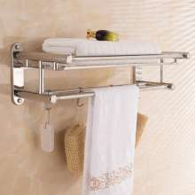 304 stainless steel racks. Double en-suite bathroom towel rack. Toilet wall mounted cosmetics rack. Hotel Supplies . Towel rack YF018