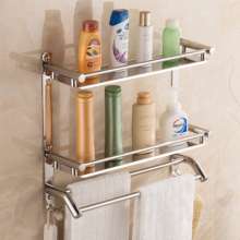 Bathroom stainless steel 304 shelf. Shelf. Double bathroom with bathroom storage rack. Bathroom Towel rack YF024