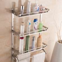 304 stainless steel racks. Three-story toilet bathroom toilet towel rack. 3-layer wall mount. Hotel supplies YF025
