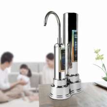 Desktop double barrel faucet water purifier. Home kitchen filter for direct drinking. Faucet water purifier. Ceramic filter. filter