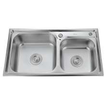 Bright kitchen and wash basin. Basin. 304 stainless steel sink. Kitchen one stretched sink 7843 exported to Southeast Asia and other countries