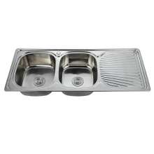 Africa sells double basin 12050AX with plate series sink sink stainless steel integrated sink. Wash the sink. sink