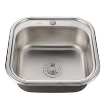 一体成型出口不锈钢水槽 出口俄罗斯洗碗圆盆4848 外贸洗菜盆  洗手盆