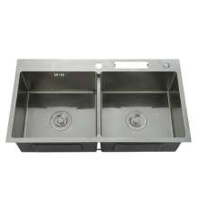 Factory wholesale manual basin double trough. Engineering sink. Foreign trade sinks Export star pots. Stainless steel sink 7843SA