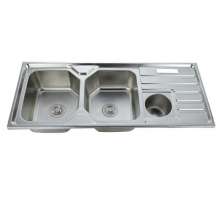 Africa sells double basin 12050G with plate series sink. Sink stainless steel. Integrated sink. Wash the sink. sink