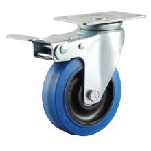 3寸4寸5寸中型弹力橡胶万向轮刹车 平底活动轮 静音脚轮 橡胶万向轮 橡胶脚轮 脚轮