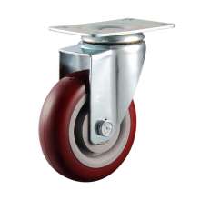 Medium PU Universal Wheel Industrial Casters Polyurethane Universal Activity Wheel Jujube Foot Wheel Load 75KG-150KG