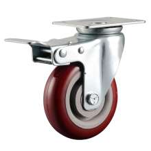 Medium-sized universal wheel flat brakes Industrial casters Polyurethane Universal moving wheels Jujube feet Wheels Load 75KG-150KG