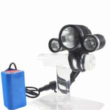 Solomon's new LED glare long-range three-head rechargeable headlights. flashlight  . Outdoor cycling equipment bicycle light headlight 2022