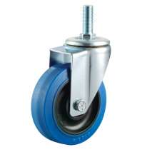 3 inch 4 inch 5 inch medium elastic rubber screw universal wheel flat bottom movable wheel silent caster rubber universal wheel rubber caster caster