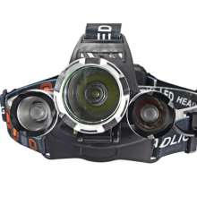 Solomon LED three-headed glare long-range hunting headlights. illumination. Campfire . 10WT6 dual light source high power charging headlight 3033