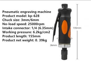 KBA small wind mill pneumatic engraving machine mold grinding machine trimming polishing machine tire grinding cross-border supplyKP-628