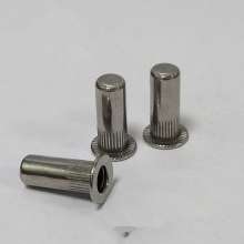 Stainless steel flat head vertical, blind hole rivet nut, screw