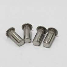 Stainless steel flat head vertical, blind hole rivet nut, screw