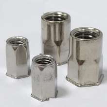 Stainless steel small countersunk head, half hex rivet nut, screw