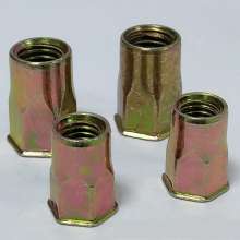 Small countersunk half hexagonal color zinc rivet nut, screw