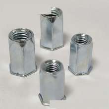 Small countersunk head full hex rivet nut, screw