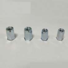 Small countersunk head full hex rivet nut, screw