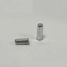 Small countersunk head hexagonal blind hole screw, closed end blue and white zinc rivet nut screw, screw