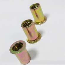 Flat head cylinder, light body color zinc, rivet nut, screw
